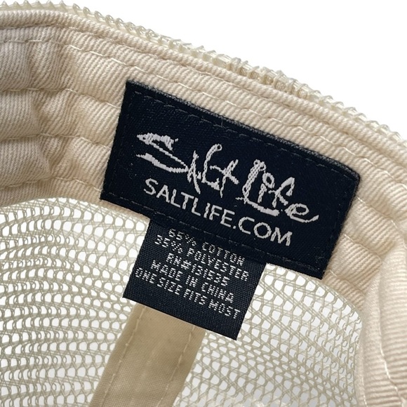 Salt Life Snapback Hat Cream Marlin Fish Patch - Picture 7 of 7